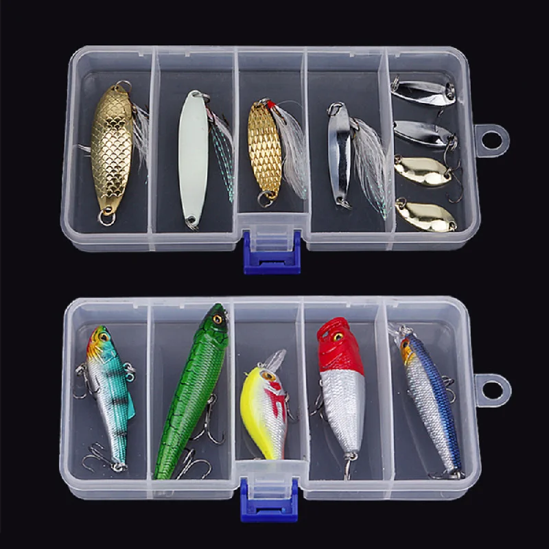 Transparent Plastic Fishing Lure Bait Box Storage Organizer Container Case Popular New