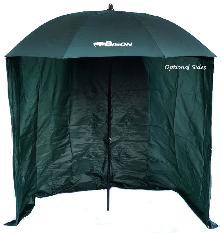 BISON 88" 2.2m TOP TILT UMBRELLA BROLLY FISHING SHELTER WITH SIDES