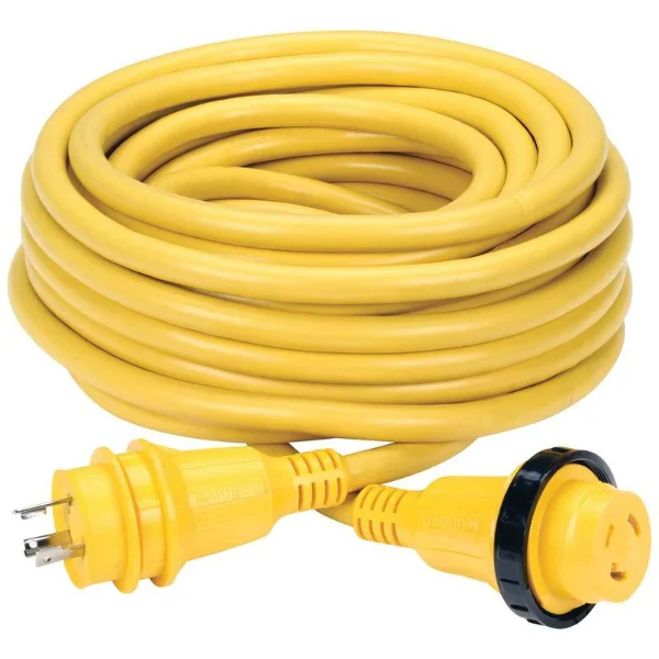 Marinco - Cordset, 30A 125V, 50', Yellow