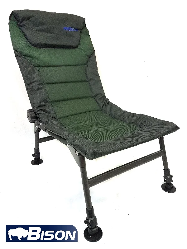 FISHING CHAIR ADJUSTABLE LEGS AND BACK RECLINER + FREE CARP CHAIR BAG