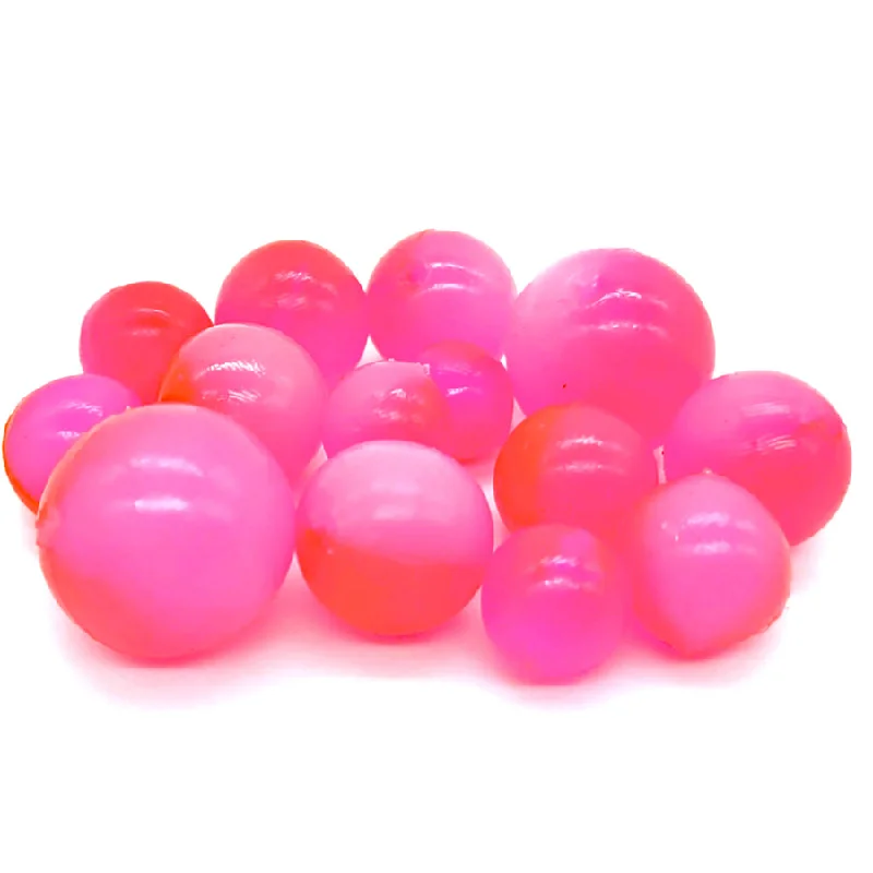 BnR Tackle Soft Beads, 18mm, Red Roe 50/50, Neutral Buoyancy, 8/pack