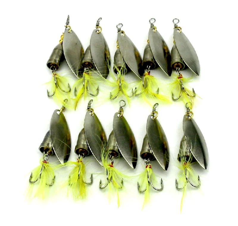 200PCS Spinner spoon fishing lures 6G 6#hooks (SP024)hard metal fishing baits bass popular wobble  fishing tackles