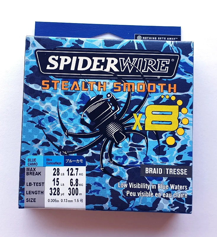 Spiderwire Stealth Smooth Braid Blue Camo 28lb / 12.7kg 0.13mm dia 300m 1515728