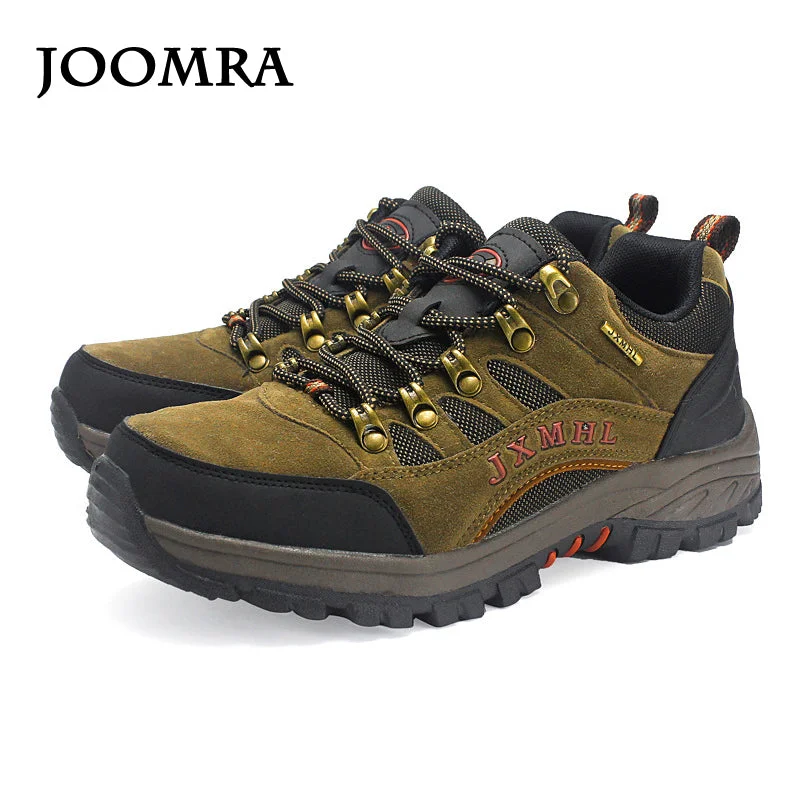 Joomra Men Hiking Shoes Windproof Waterproof Trekking leather Shoes Climbing  Fishing Shoes New popular Breathable Outdoor shoes