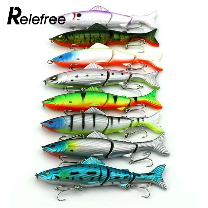 Relefree Popular Multi Jointed Fishing Lures 12.5cm Large Swimbait Sink fishhook Hook Tackle Outdoor Trendy