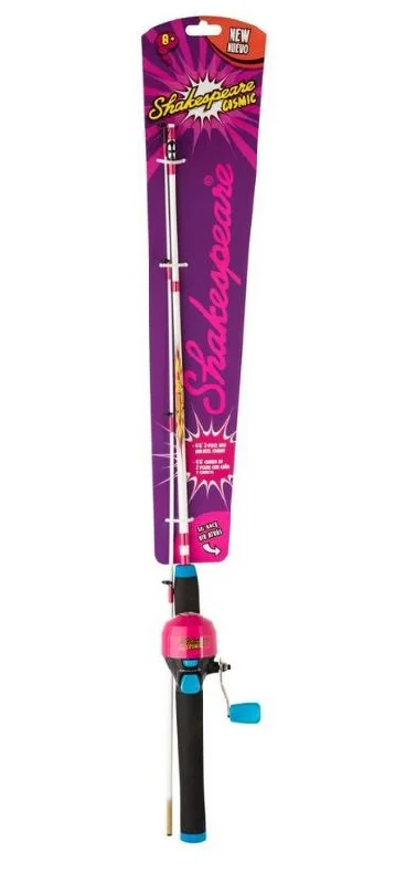 Shakespeare Cosmic Spin Fishing Combo / Kids Fishing Kit - 4'6" / 2pc / Pink - 1512021