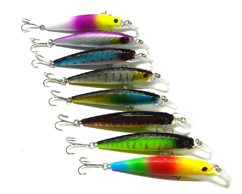 Popular Plastic Bionic Minnow Fishing Lures 3D eyes 11cm/15.2g Artificial Wobbler Hard Bass Bait Tackle