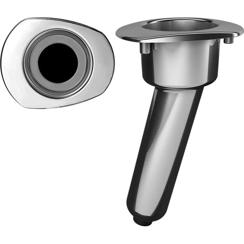 Mate Series 15 degree, Elite Screwless ,Oval Top 316 Stainless Drain-C2015DS Rod Holder