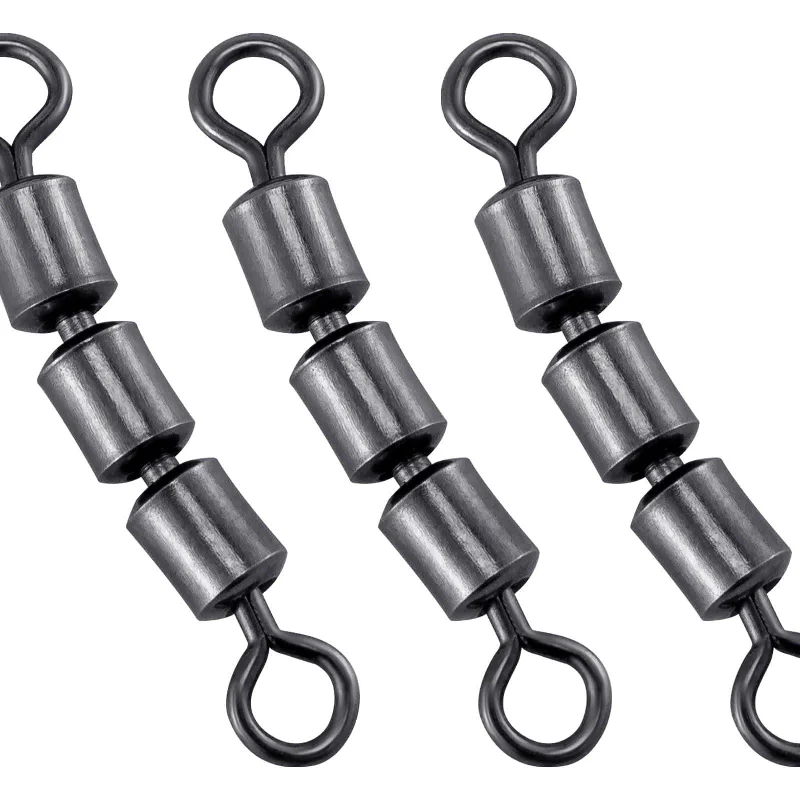 Dr. Fish 30pcs High Speed 3 Roller Swivels 29-97lb