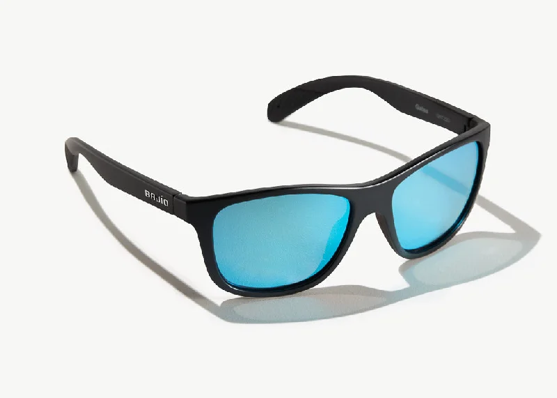 Black Matte Frame, Blue Mirror Glass Lens