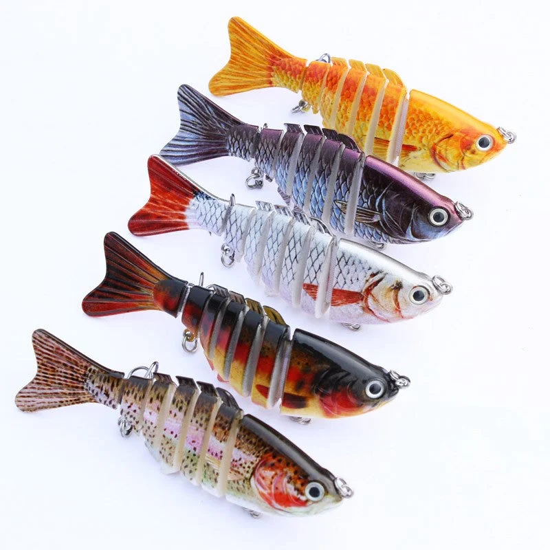 5pcs/set 10cm/12.5g Popular Fishing Lure Multi Jointed Swim Bait Lifelike Hard Fish Bait Artificial Crankbait Tackle MML01