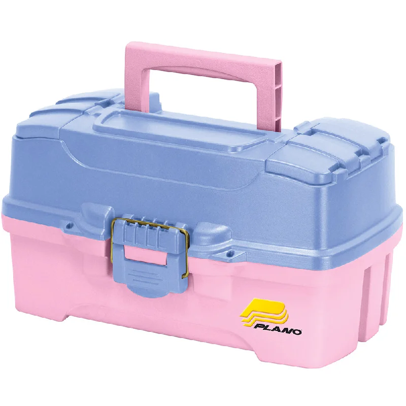 Plano 620292 Two Tray Tackle Box with Dual Top Access, Periwinkle & Pink