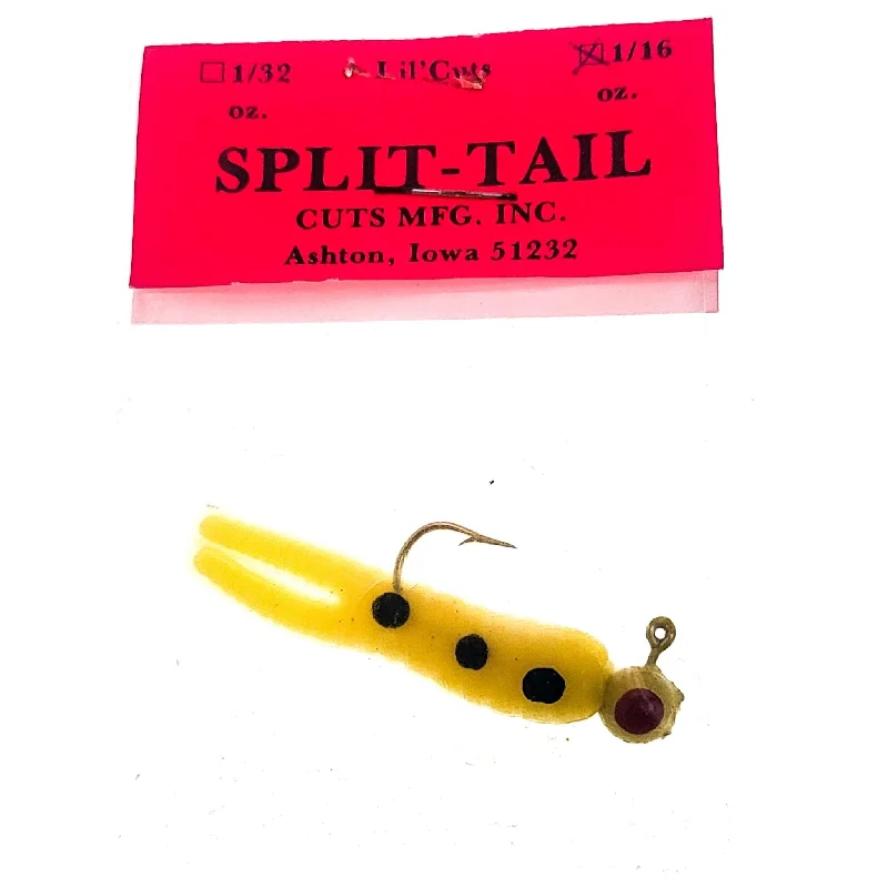 Better Baits Lil Cuts Spilt Tails W/ Jig Head Card  Of 12 Vintage)