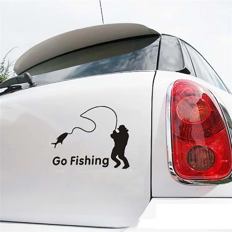 Popular Go Fishing  Vinyl Car Graphics Window Vehicle Sticker Decal Decor Auto P30 July5