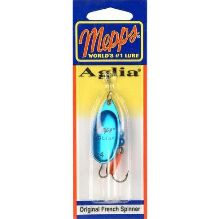 Mepps Aglia Plain Treble Fishing Lure Blue Platinum 1/3 Oz B4 Blp