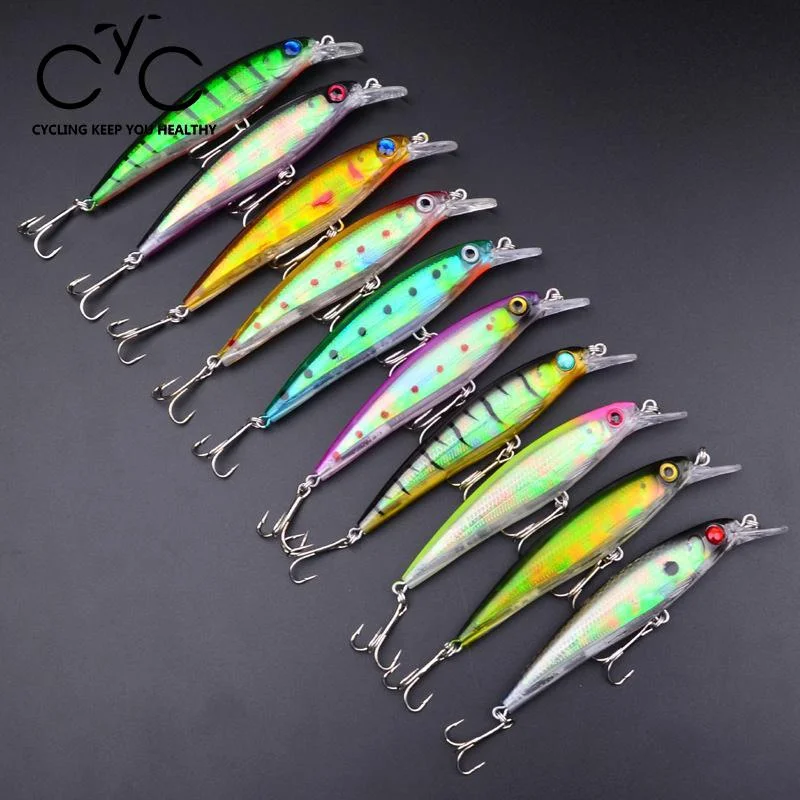 Relefree Minnow Fishing Lures Bass Crankbait Fishhooks Tackle 3D Eyes 11cm 14g ABS Plastic Equipment Popular