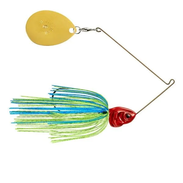 Booyah Covert Series Spinnerbait 3/4 Oz Blue/Chartreuse/Red Head