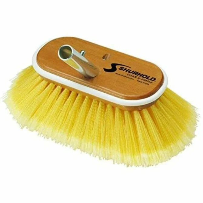 Shurhold - 6" Deck Brush with Soft Yellow Polystyrene Bristles