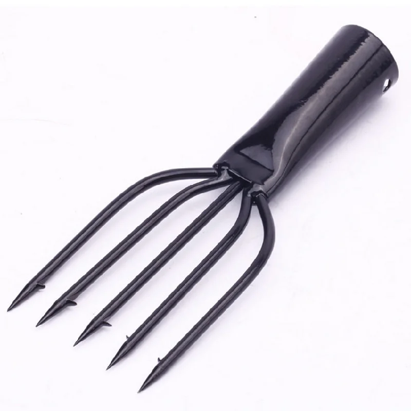 Fish accessory 5 spear Fishing fork Barbed Stainless Spear Head BLACK fishspear popular fishing tool