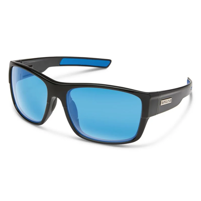 Black Frame, Polarized Blue Mirror Lens