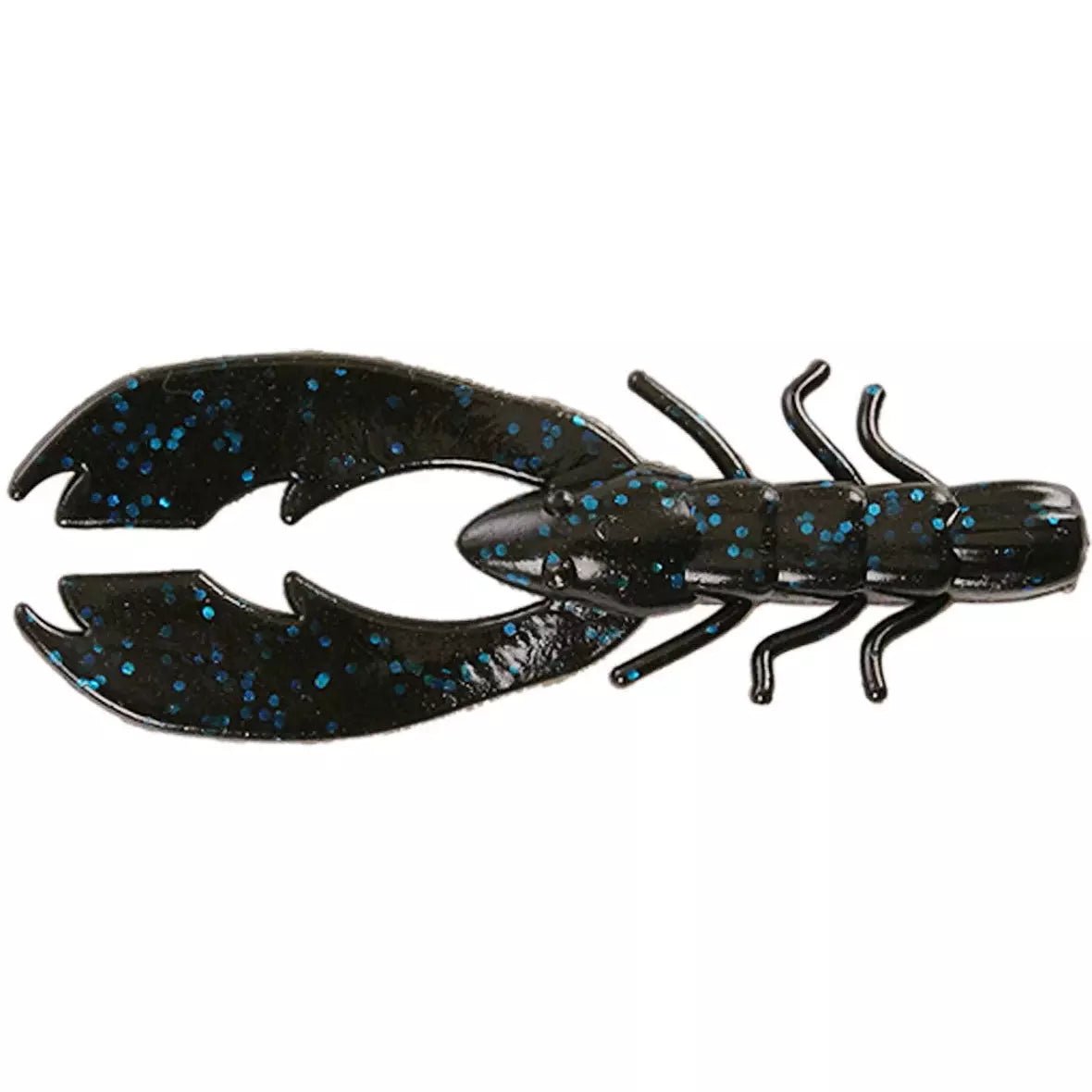 Berkley PowerBait Chigger Craw 4" Black Blue Fleck Qty 9