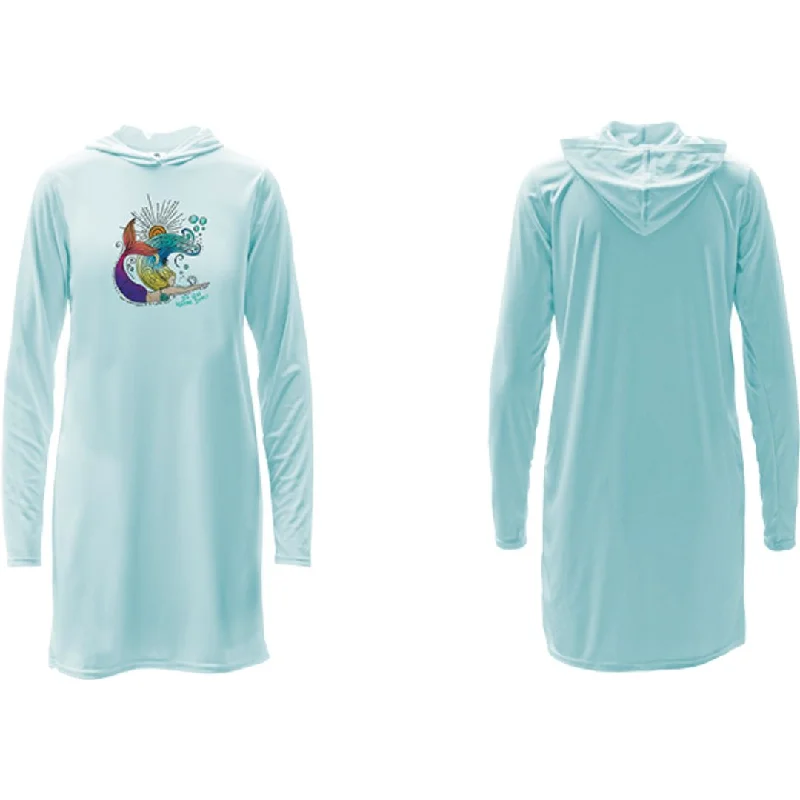 Sea Gear - Mermaid Kids Long Sleeve Hooded Dress UPF 50+