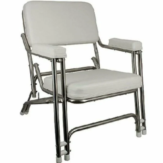 Springfield - FOLDING DECK CHAIR- WHITE