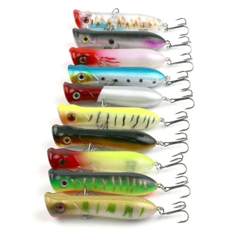 10pcs hot new popular Sale 8CM Bionic Bait Artificial Fishing Lure with Hook