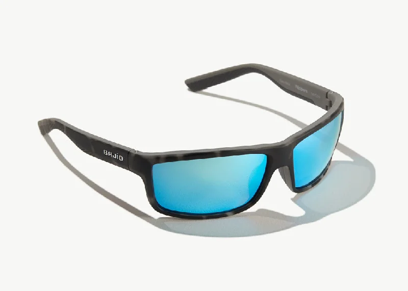 Black Matte Frame,  Blue Mirror Glass Lens