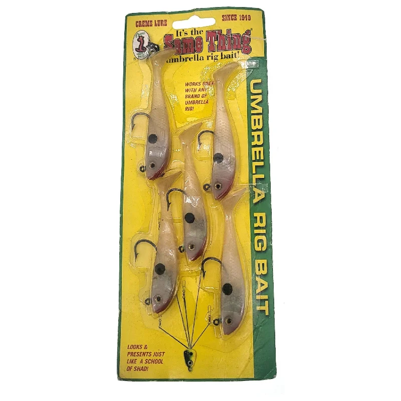 Creme Lure Umbrella Rig Bait 3" 5 Pack Pearl White