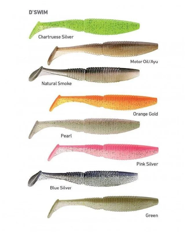 DAIWA TOURNAMENT D'SWIM SOFT LURES - CHOICE OF COLOURS