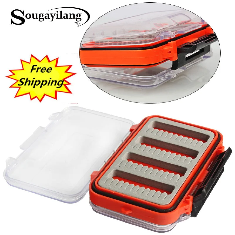 Sougayilang Free Shipping Popular Design Fly Fishing Box Fishing Lure Box Fake Bait Fashing Tackle Box Case Carp Fishing Box