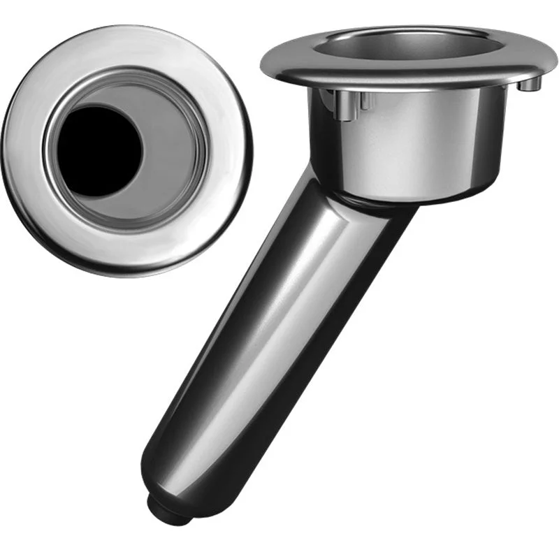 Mate Series 30 degree, Elite Screwless ,Round Top 316 Stainless Drain -C1030DS Rod Holder