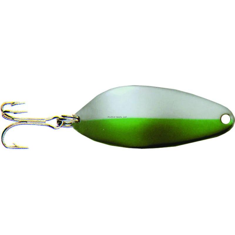 Acme Little Cleo Spoon Nickel & Neon Green 1 5/8"