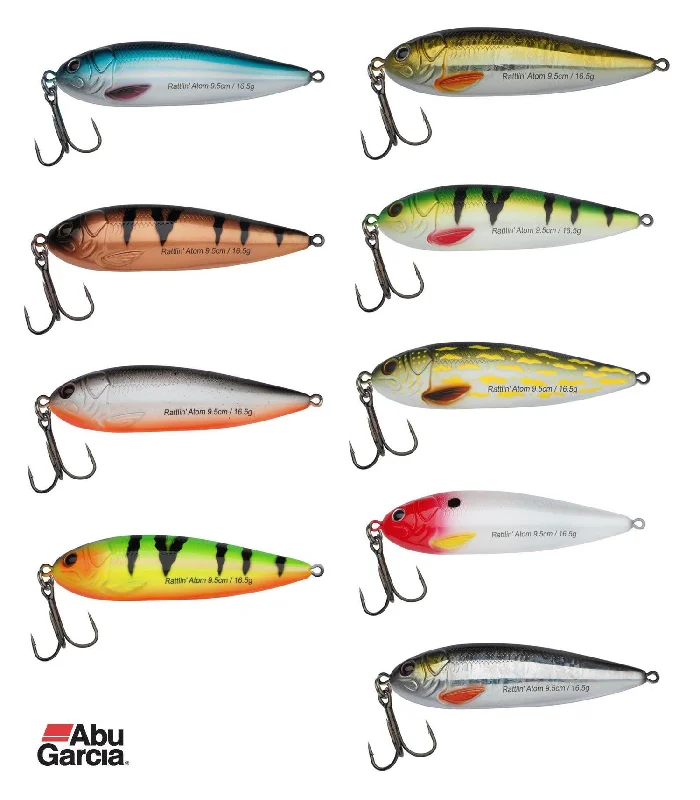 Abu Garcia Rattlin' Atom Spoon Lure Pike / Predator - 16g / 9.5cm  - All Colours