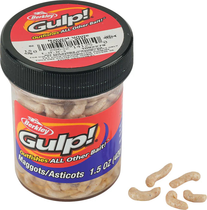 Gulp! Maggots, White. 1.5oz Jar