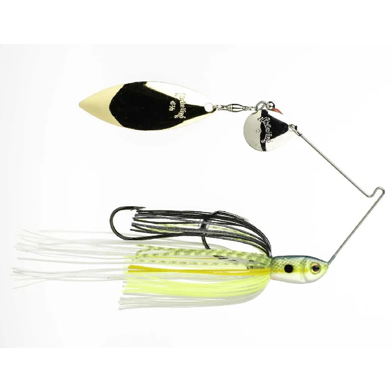 Strike King Premier Plus Spinnerbait Colorado/Willow - Silver/Gold 1/4 oz Chartreuse Sexy Shad