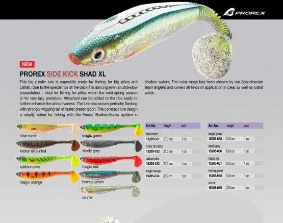 DAIWA PROREX SIDE KICK SHAD SOFT LURES