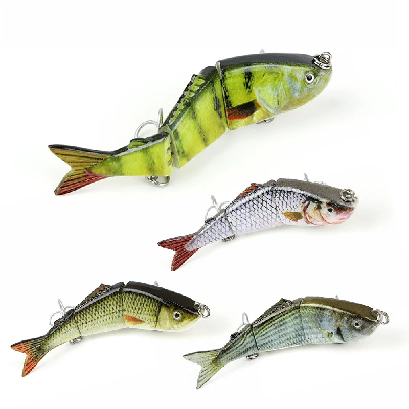 Mmlong 3.2"/7.9g Popular Artificial Fishing Lure 3 Segment Lifelike Crankbait Slow Sinking Hard Fish Bait Tackle Pesca MML03B-2