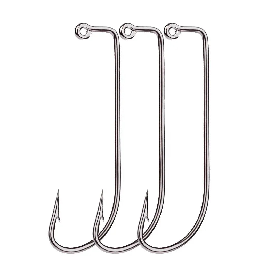 Lureswholesale® High Carbon JIG Hook with Barb 100pcs a bag