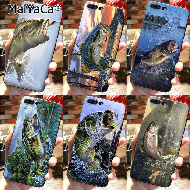 MaiYaCa  Fishing Lake Sunset Fisherman Top Detailed Popular silicone Phone case For iPhone 7 plus Case