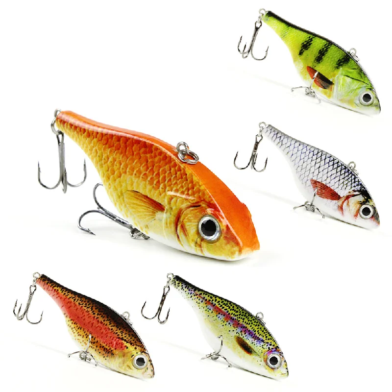 3.9in/20g Popular VIB Crankbait 3D Eyes Fishing Lure High Quality Fishing Bait Strong Treble Hooks Fish Wobbler Artificial lure