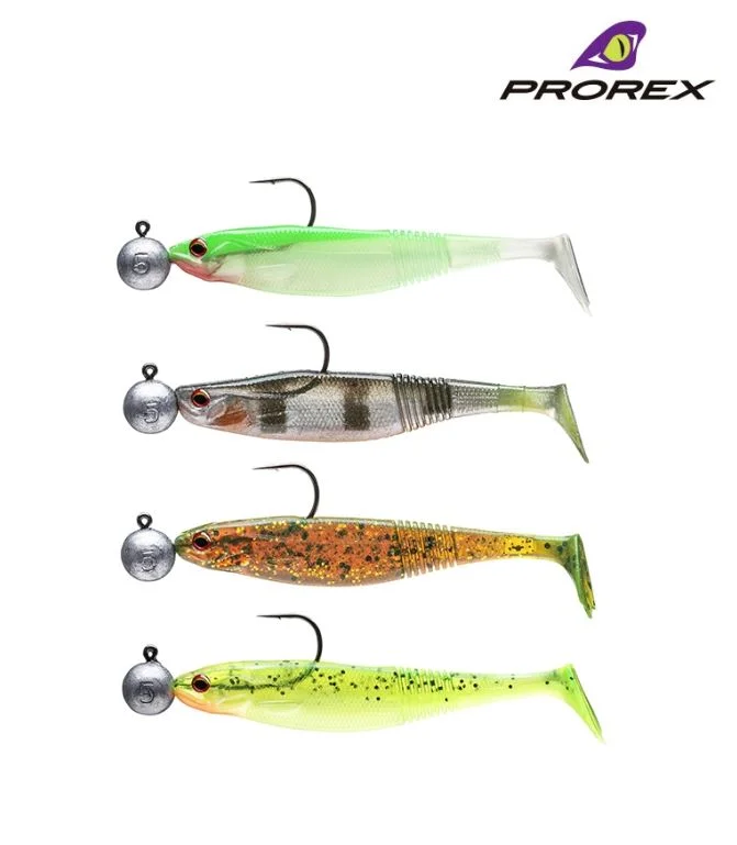 New Daiwa Prorex Classic Shad DF Pre-Rigged Perch Lures - Kit 2 - 16751-002