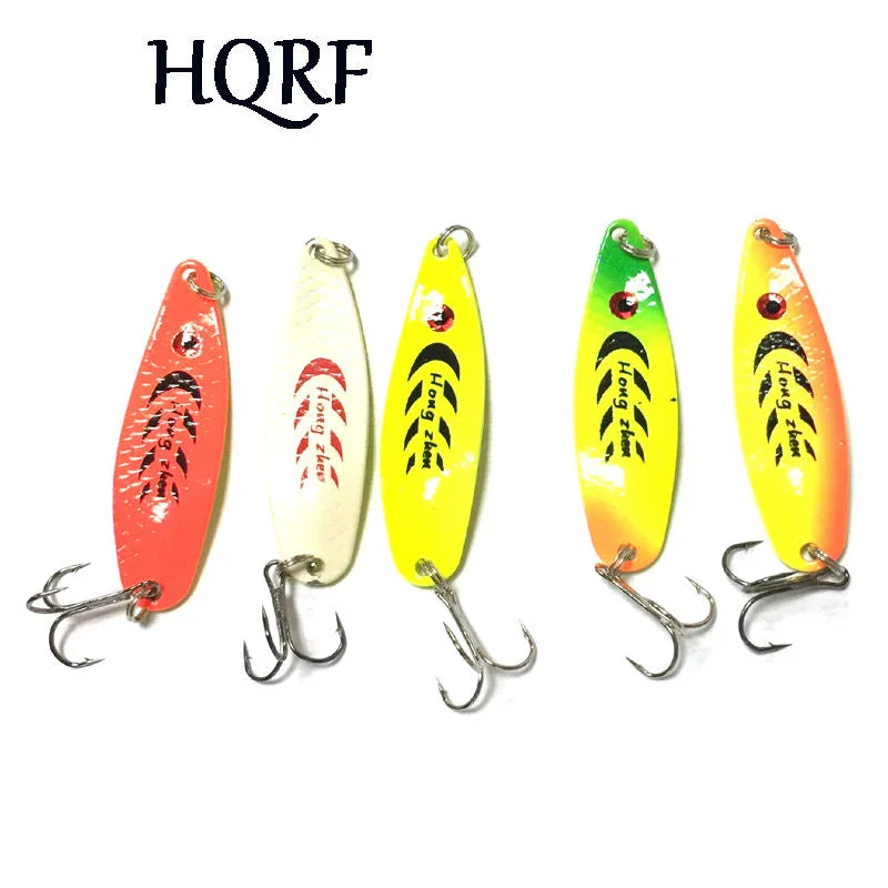 13g 10pcs/lot Popular Fishing Lure Spoon Mustad Hooks High Quality Surface Plating Good for Freshwater Saltwater Fishing