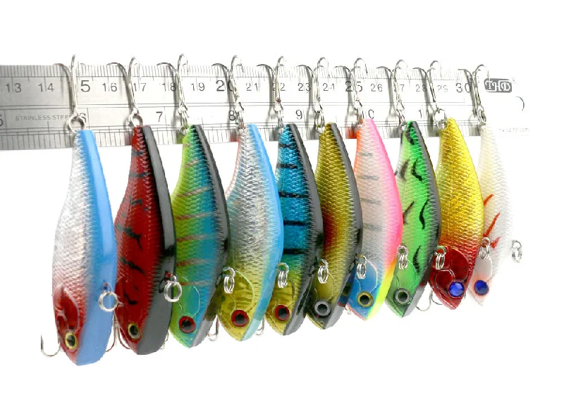 HENGJIA 7.5CM/18G 4 color popular plastic fishing lure,hard VIB fishing hook lobster Alien bait fishing tackle free shipping