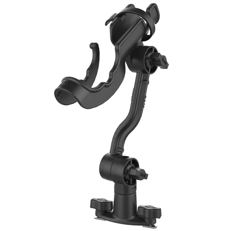 RAM ROD® Fishing Rod Holder with Extension Arm & Dual T-Bolt Track Base