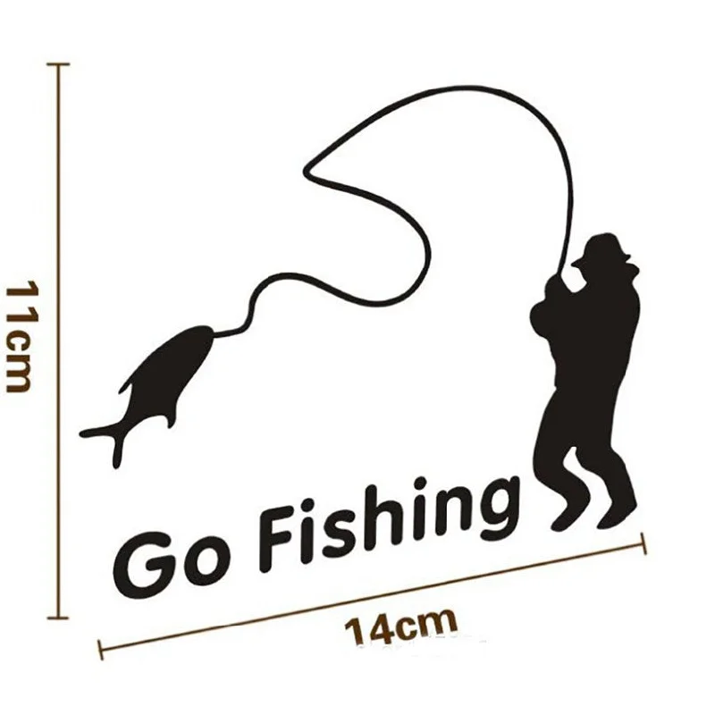 Popular Go Fishing Vinyl Car Graphics Window Vehicle Sticker Decal Decor Auto stickers automoblies car-styling car accessories