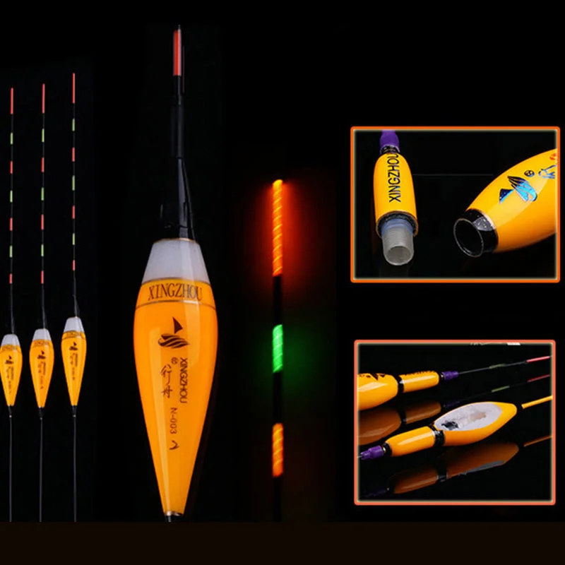 3pcs/lot 2017 New Popular Fishing Floats Electric Luminous Floats 1-3# Light Battery Flotador Pesca Bobber Fishing Tools Tackles