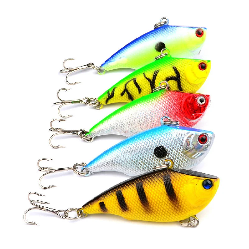 New VIB lures,5.5CM/7.5G 5 color popular plastic Minnow lure,fishing lure,fishing bait,lobster Alien bait,10pcs/lot