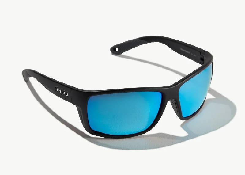 Black Matte Frames, Blue Mirror Glass Lens